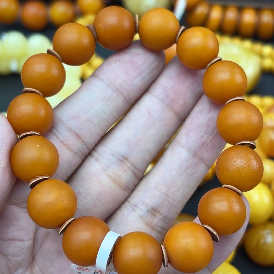 琥珀未镶嵌手链蜜蜡