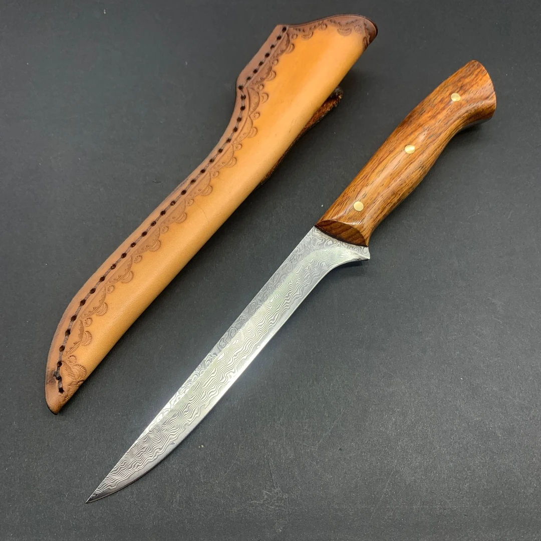 【新疆包邮】大马士革户外刀分割刀水果刀露营烧烤刀家用商用刀野外