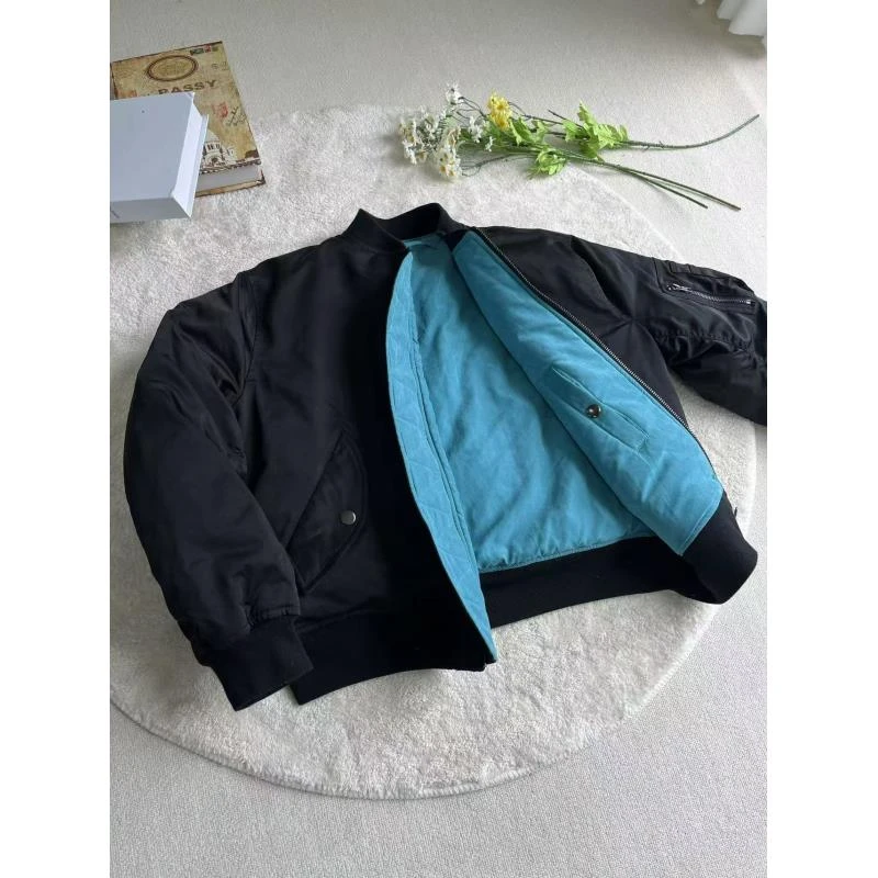 K09 设计感蒂芙尼蓝年度王炸男女棉服外套bomber夹克双面穿飞行员