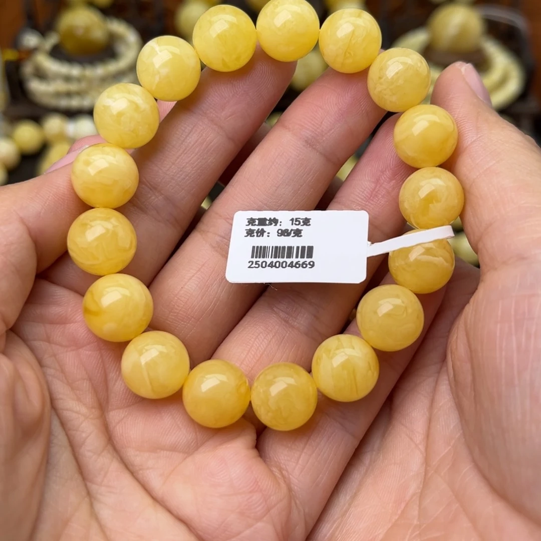 手串蜜蜡未镶嵌11+圆珠手串