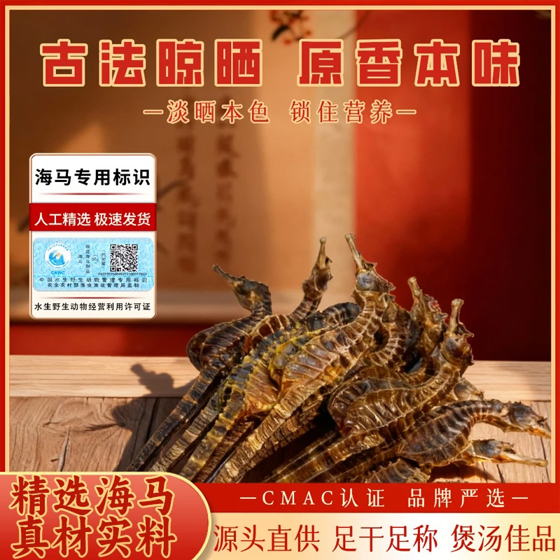 [公母配对]煲汤泡酒厂家直销海马干货渔民生晒滋补专用