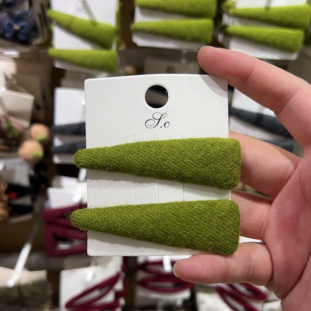 非金属布艺绿色拜拜夹
