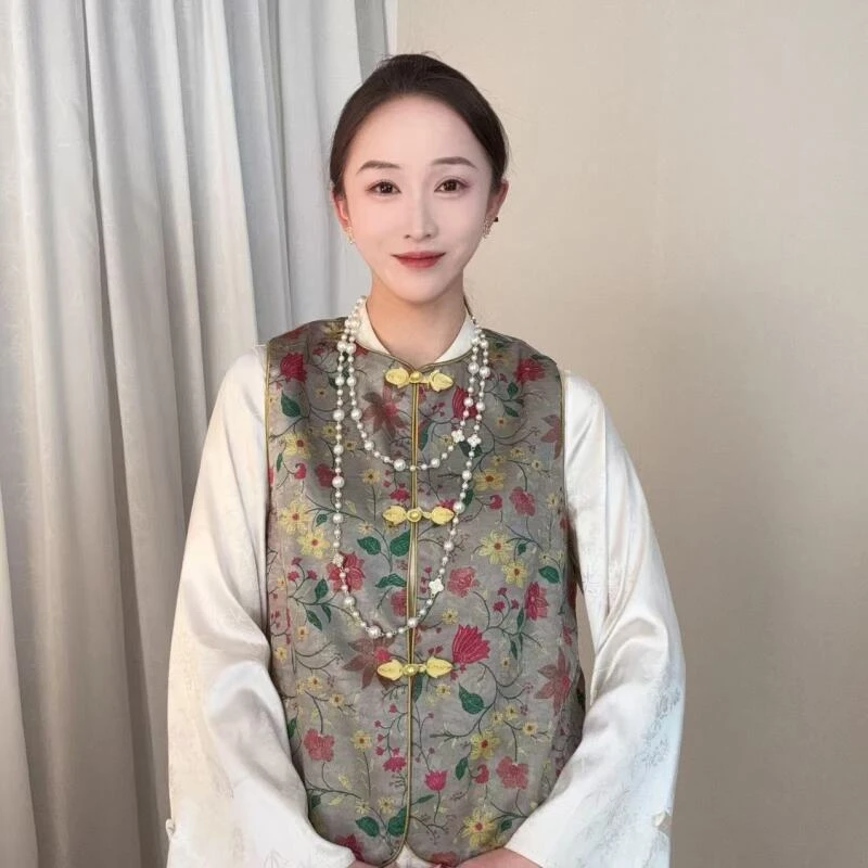 【满园春色】2025春夏提花刺绣国风马甲SWE6