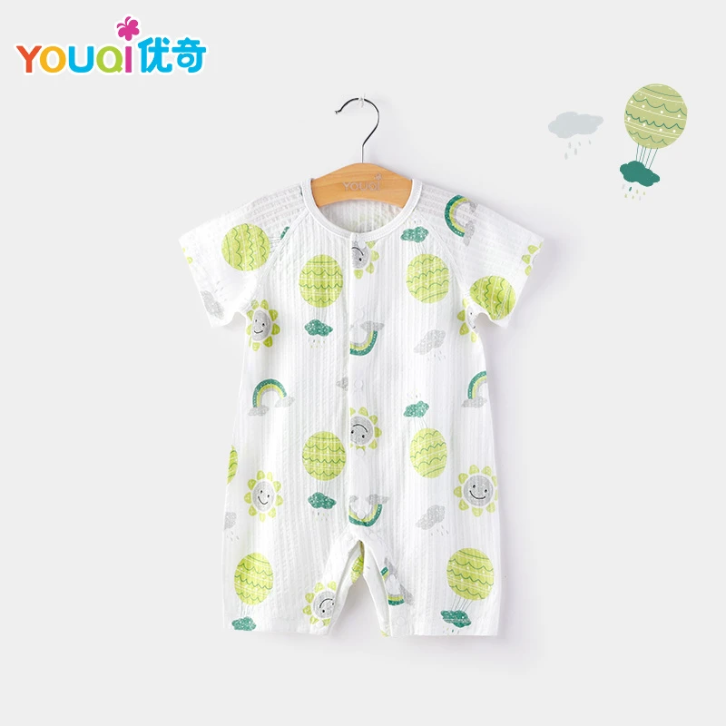 优奇¬婴儿超萌连体衣夏季新生衣服外出夏装纯棉5折宝宝哈衣