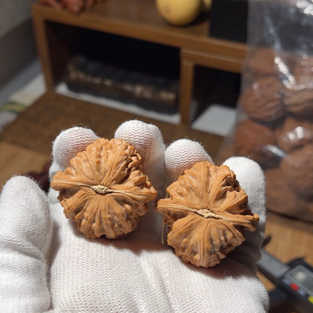 文玩核桃把件贾*爷37三角白全品，不退不换