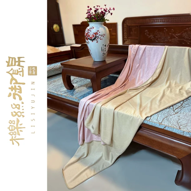 【B品微瑕】 天然柞蚕丝润肤抑菌枣红色大床单1.8X2M 0969