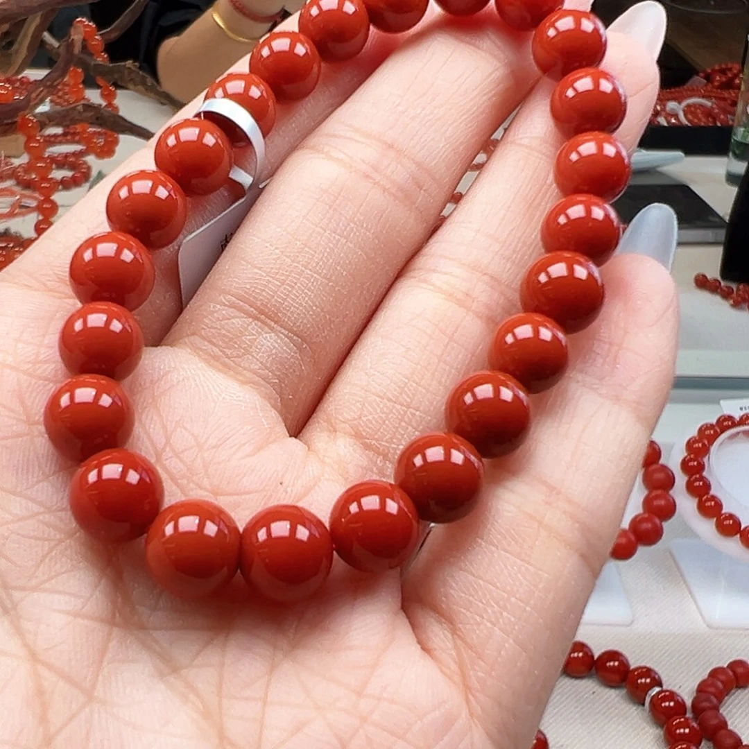 南红玛瑙未镶嵌手链7mm