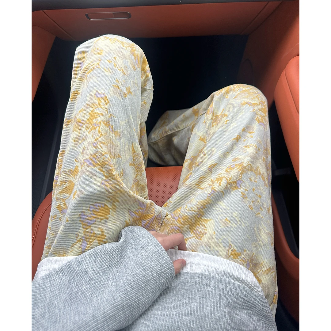 美式高街满印牛仔裤男款春夏季痞帅高级感裤子美式宽松显瘦直筒裤