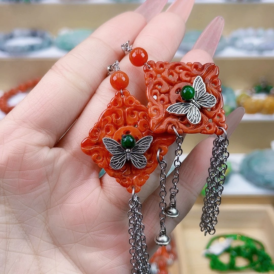 翡翠未镶嵌手链耳坠