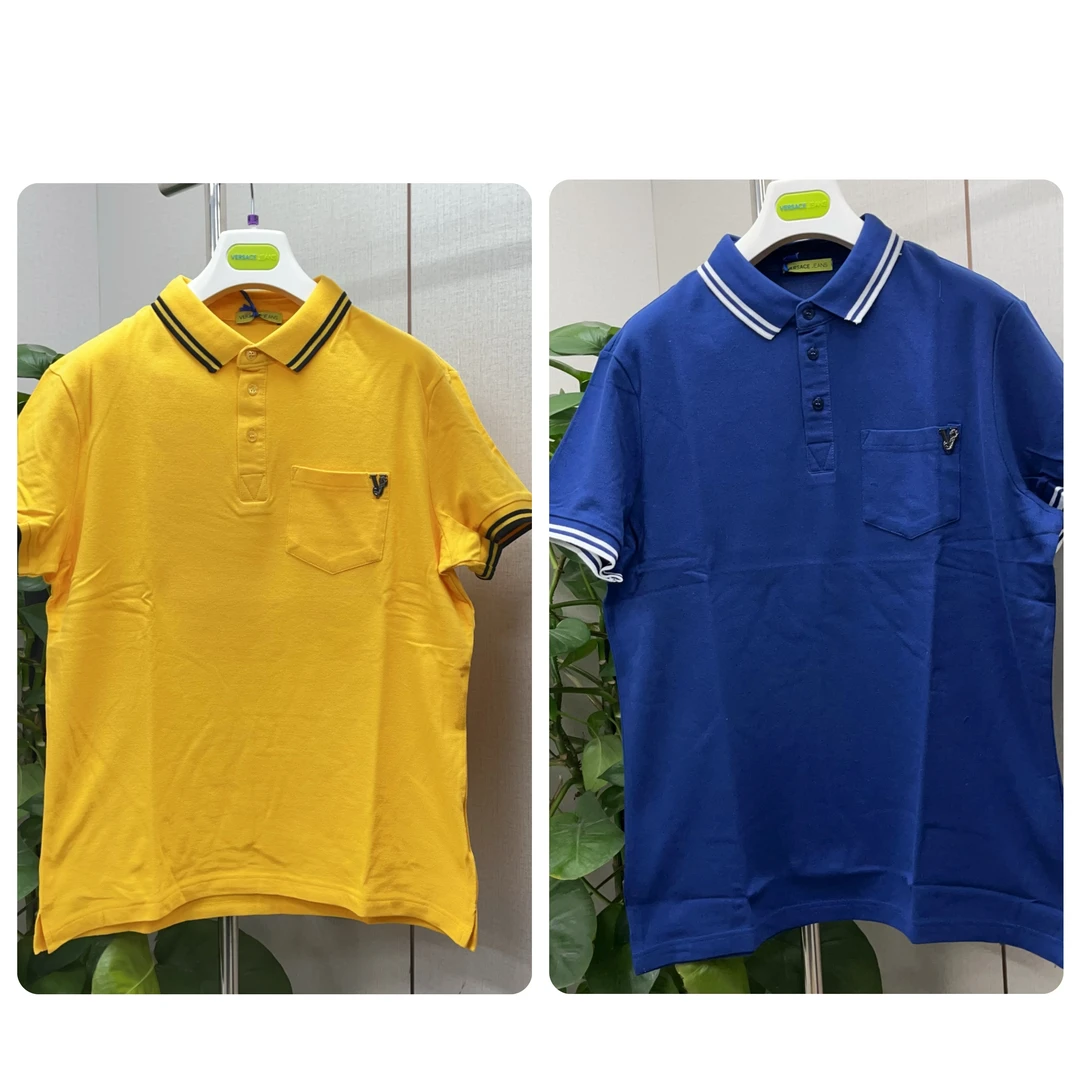 未使用 VERSACE/范思哲 jeans男款短袖polo衫半袖B3GNA7P3
