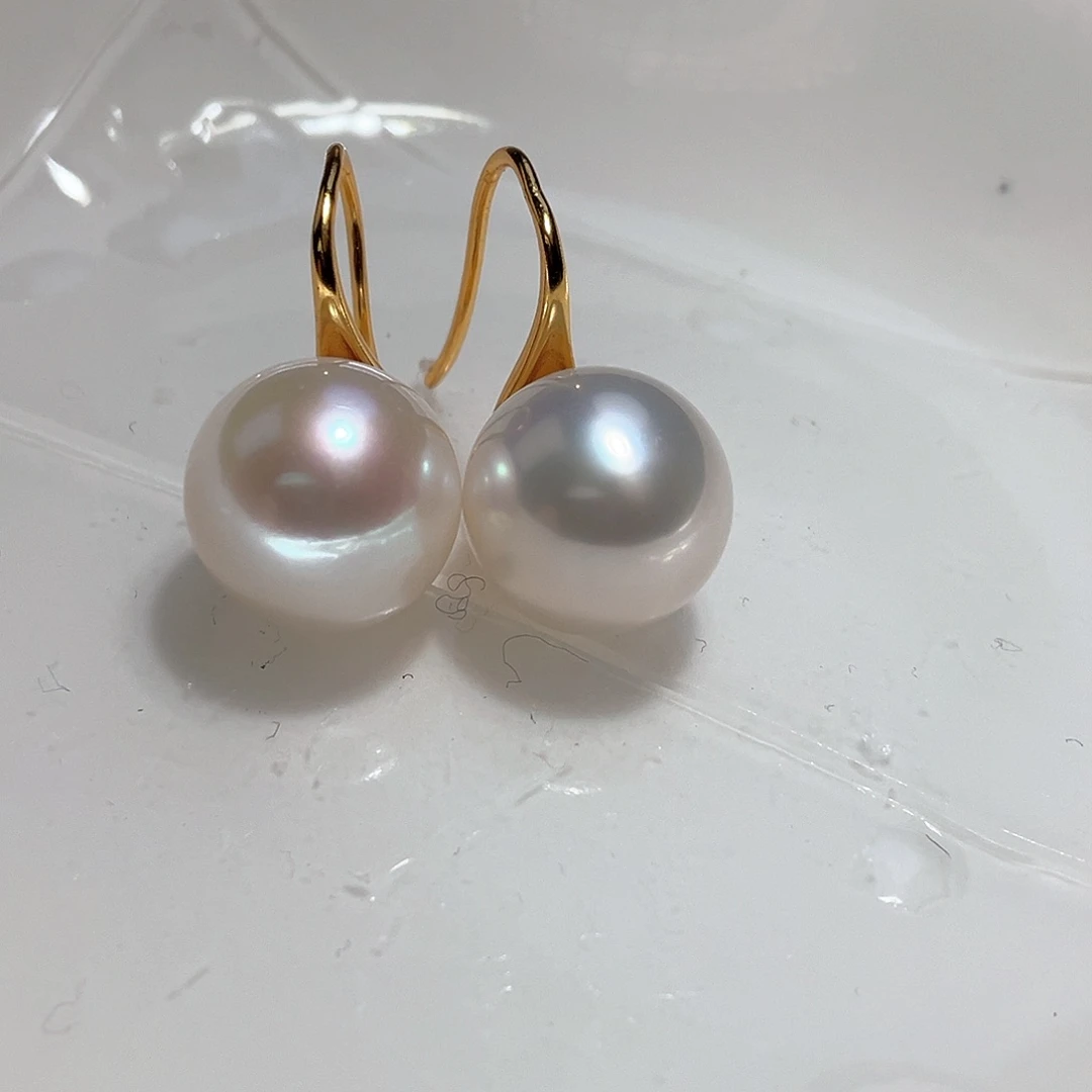 淡水珍珠耳饰银S925镶嵌