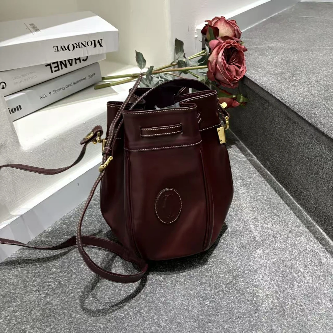 90新 Cartier/卡地亚 90新 波尔多红乌龟手提单肩包