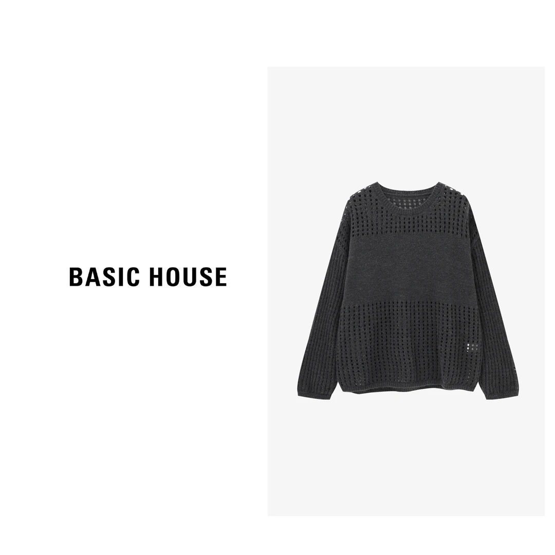 Basic House/百家好韩系ins慵懒风女装宽松休闲毛衣-B0625B5KTU2