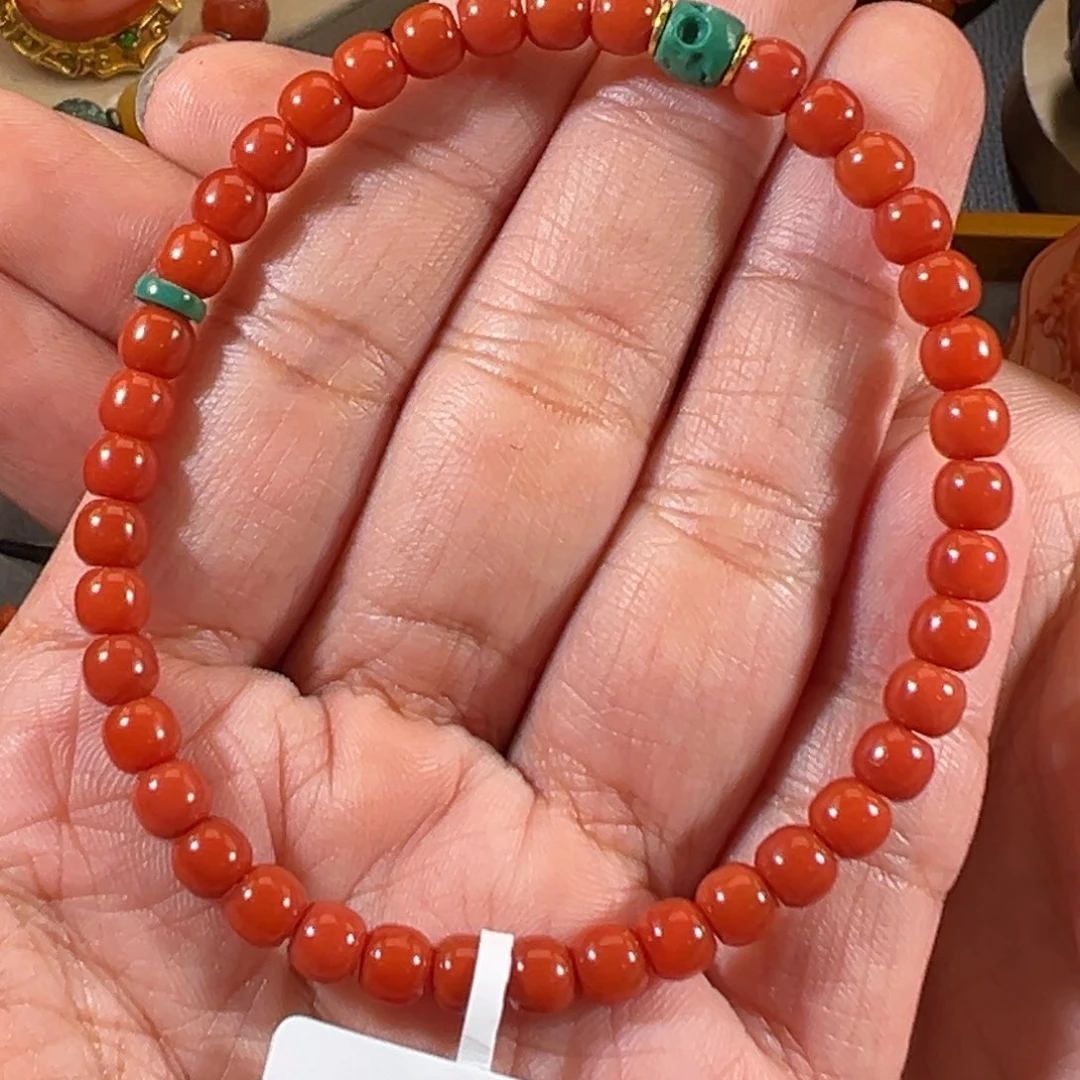 南红玛瑙未镶嵌老型单圈5mm