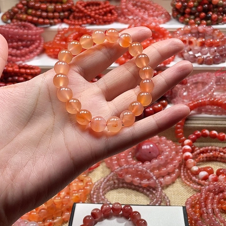 南红玛瑙未镶嵌手链