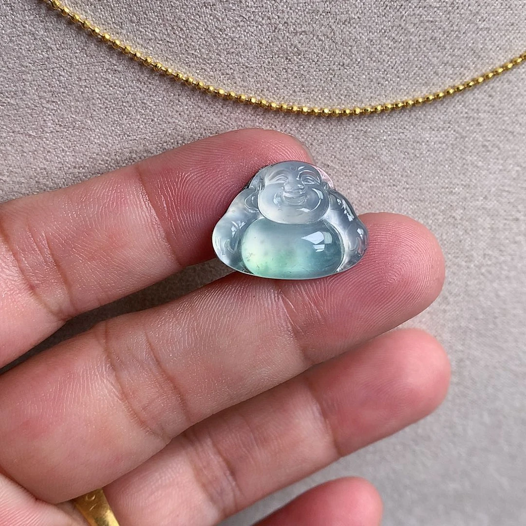 翡翠散珠缅甸天然A货翡翠冰种佛公
