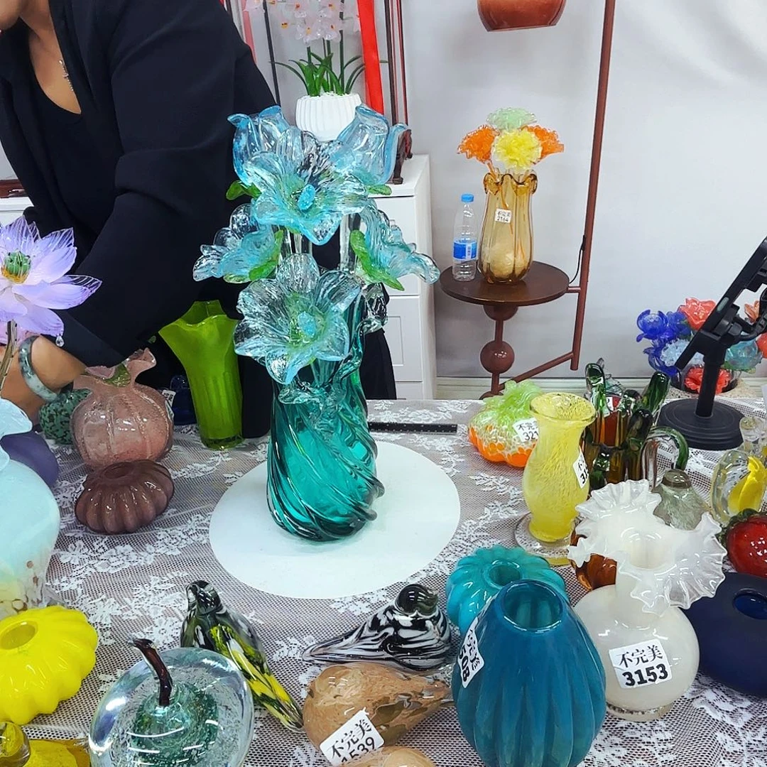 6花1瓶安妮家居琉璃摆件