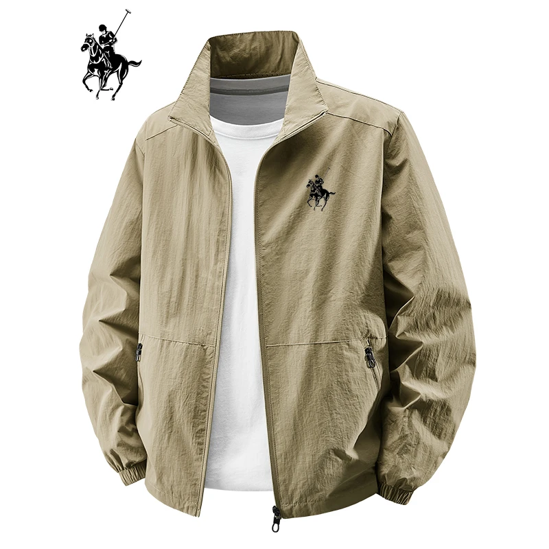 保罗英威廉男士夹克外套防风防水户外三防冲锋衣宽松大码休闲外套