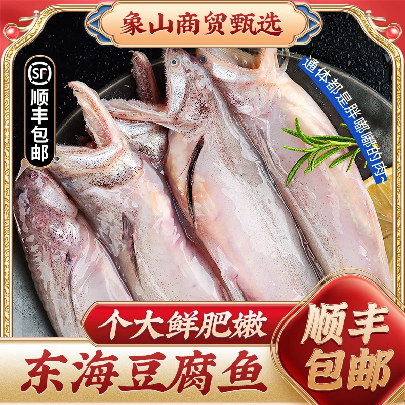 顺丰【东海豆腐鱼】龙头鱼新鲜冻豆腐鱼九肚鱼水潺鱼水产特产