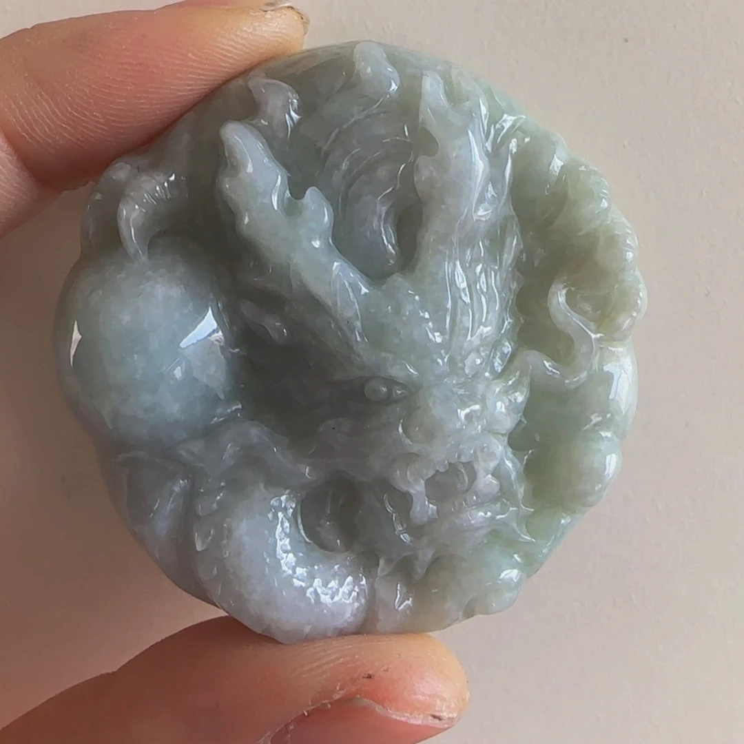 翡翠颈饰未镶嵌老坑木那雪花料