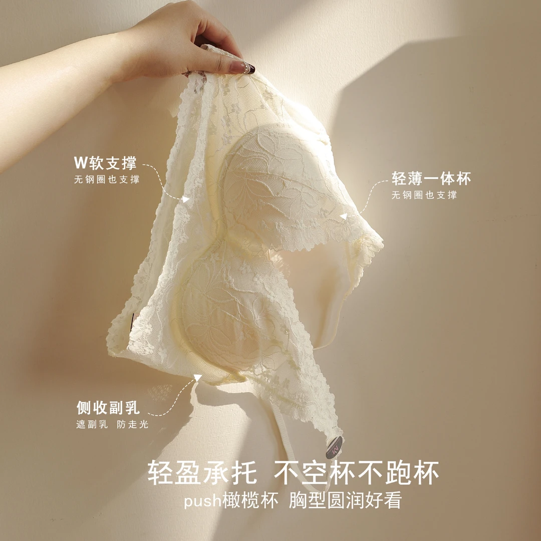 蕾丝美背内衣女士无钢圈舒适透气法式性感文胸