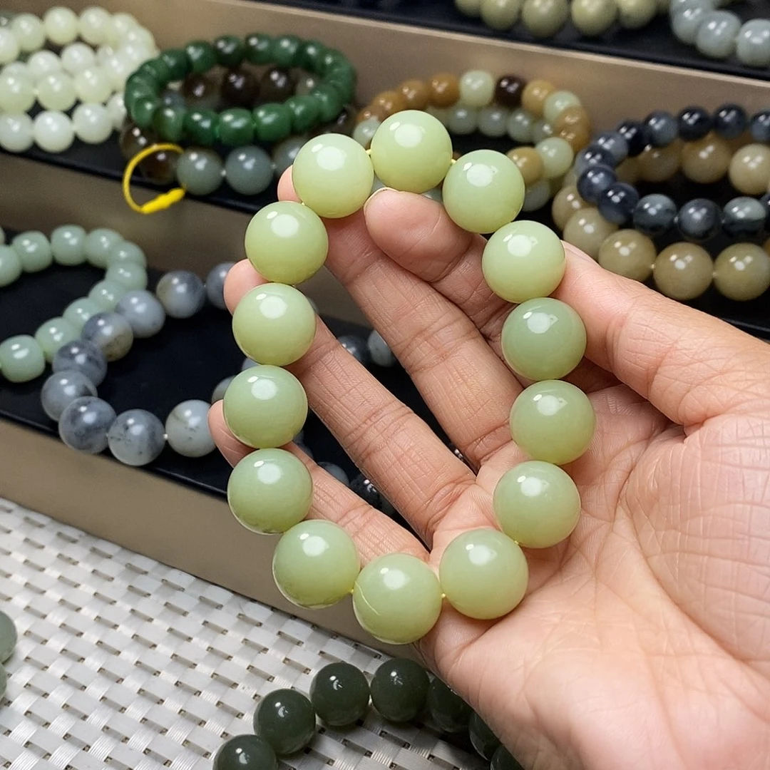 和田玉未镶嵌手链卡16