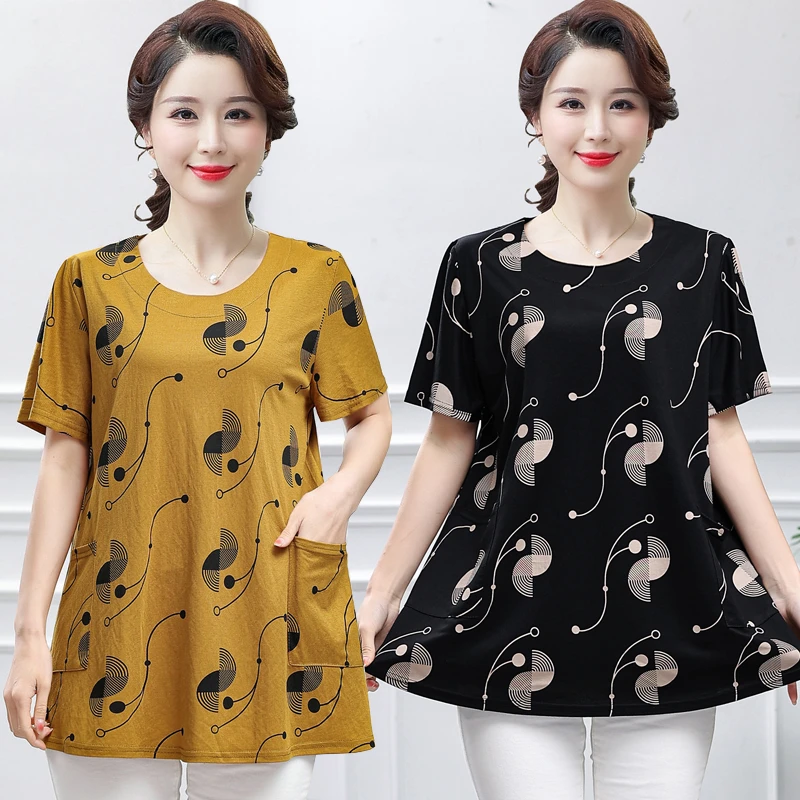 中老年230斤胖妈妈加肥大尺码短袖恤夏季宽松遮肚子打底衫显瘦上
