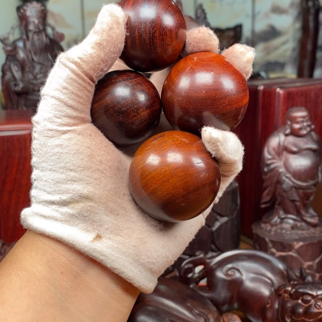 木明****ᥭ紫檀手把件手球