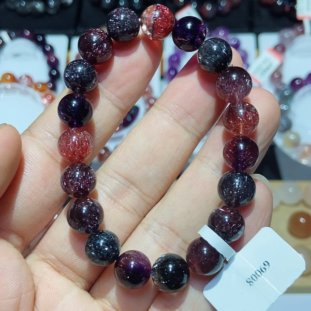 未镶嵌手链水晶黑加仑超七10