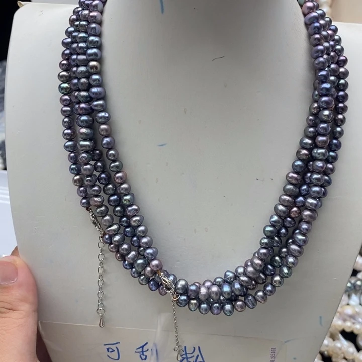 颈饰合金淡水珍珠