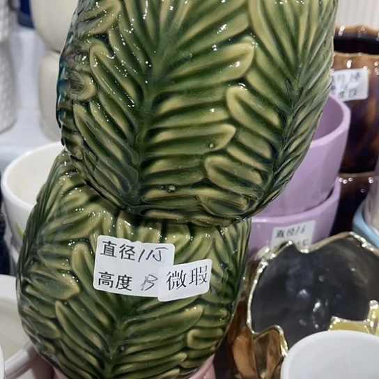 多肉绿植陶瓷花盆9.9包邮，有孔