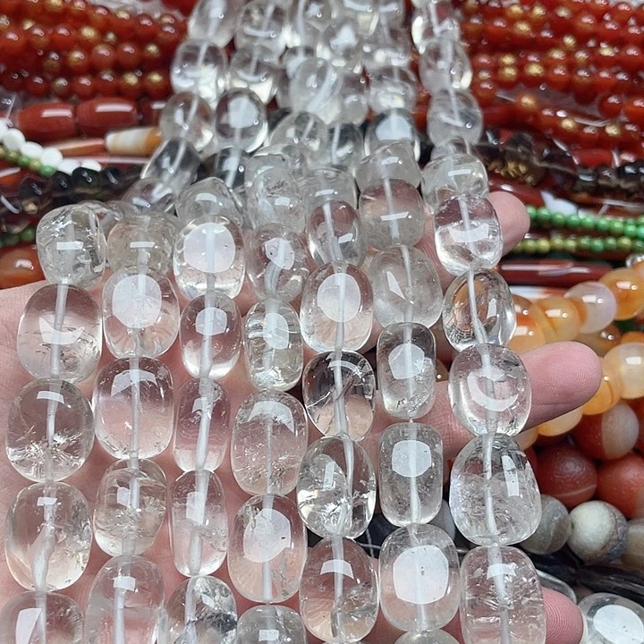 玛瑙/玉髓珠宝半成品未镶嵌一条14x19mm白水晶