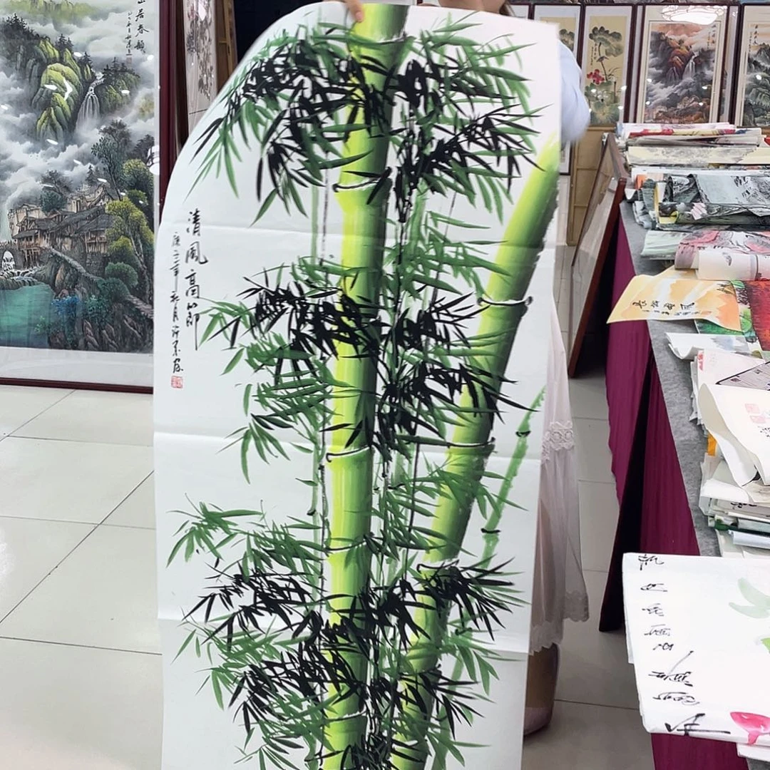 国画纯手绘的花鸟山水