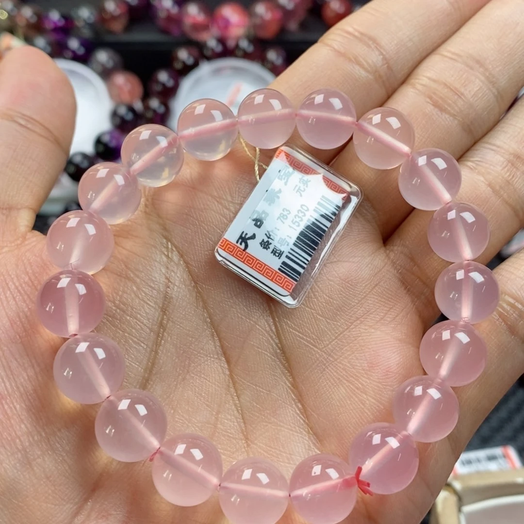 水晶手链未镶嵌可**曦粉水晶15330