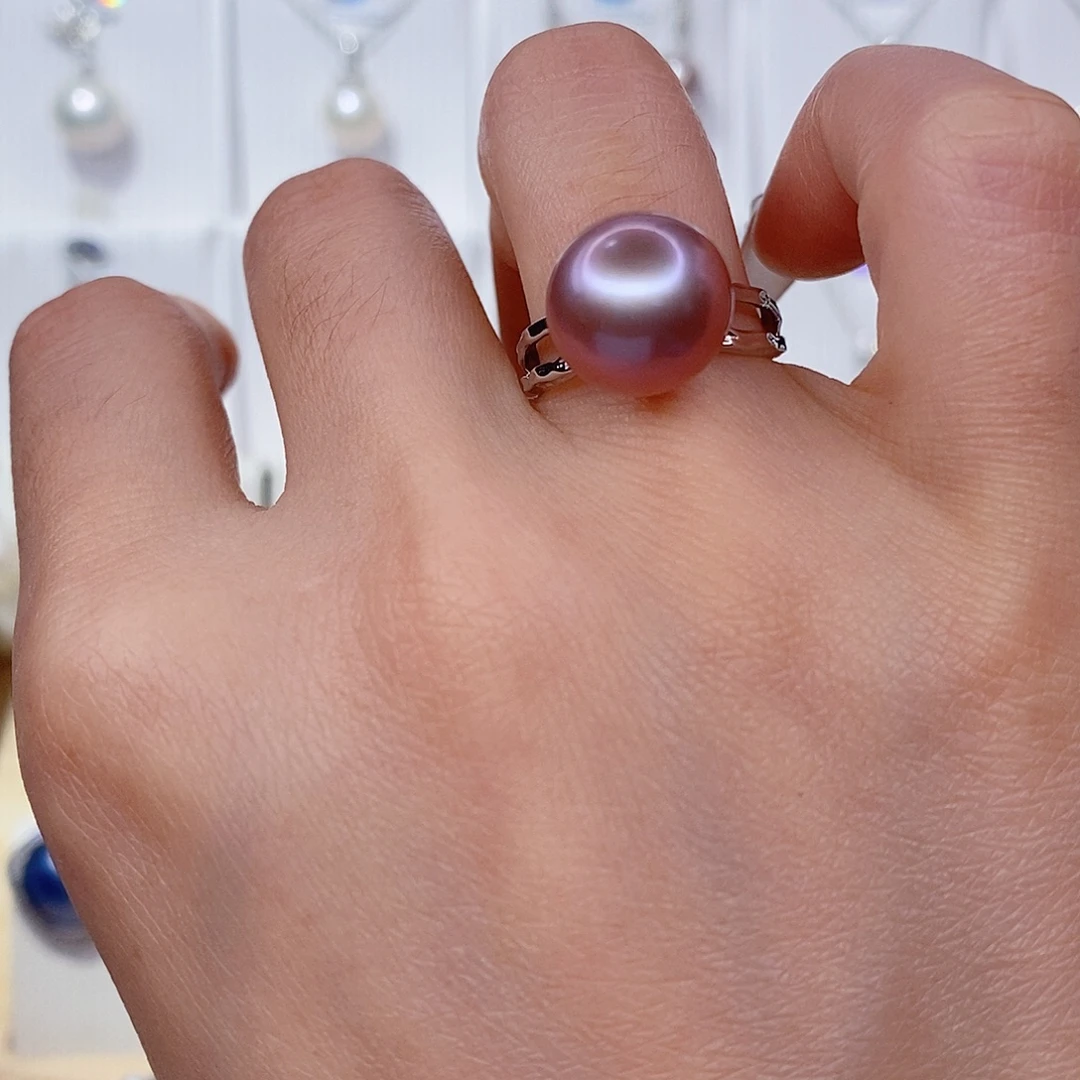淡水珍珠银S925镶嵌戒指