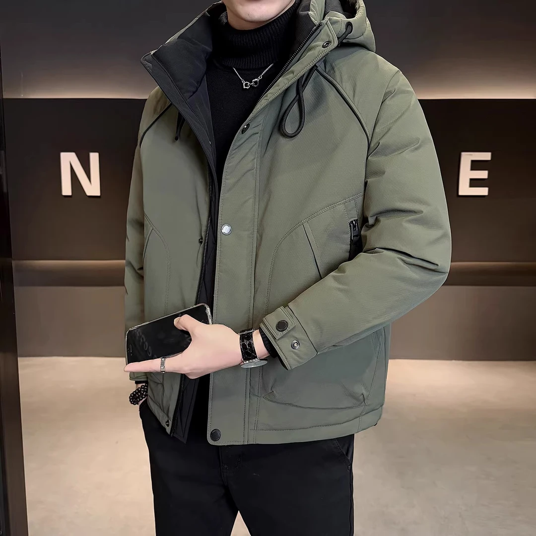 CQV冲锋羽绒服男士冬季加厚新款潮牌工装连帽高级感户外冬装外套