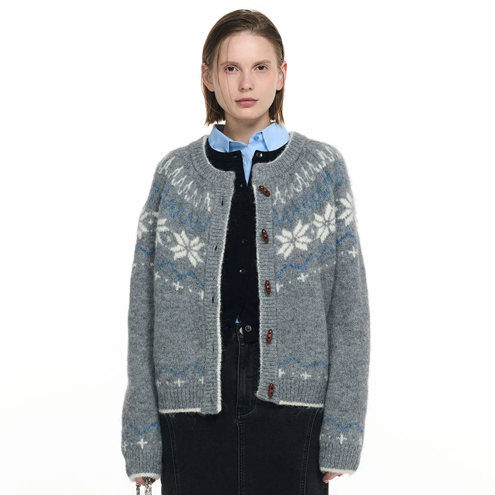 GENERAL IDEA BY BUMSUK费尔岛毛混纺开衫针织毛衣4550