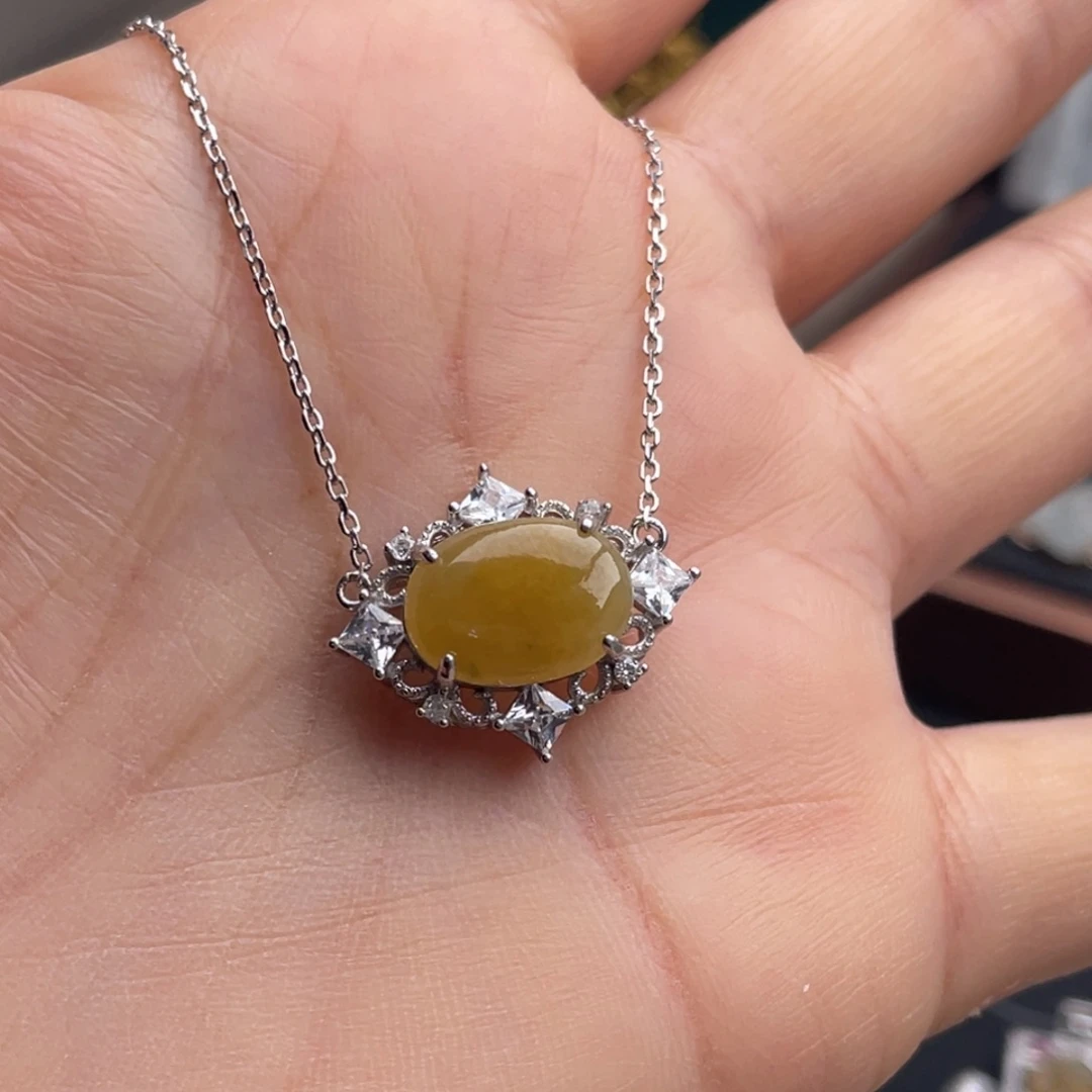 翡翠银S925镶嵌戒指