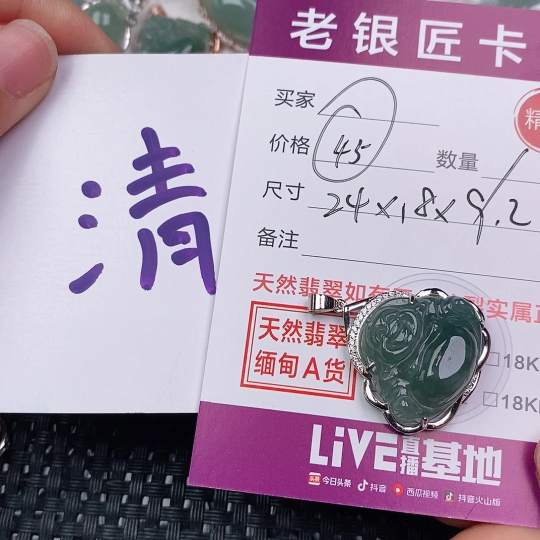 翡翠银S925镶嵌颈饰