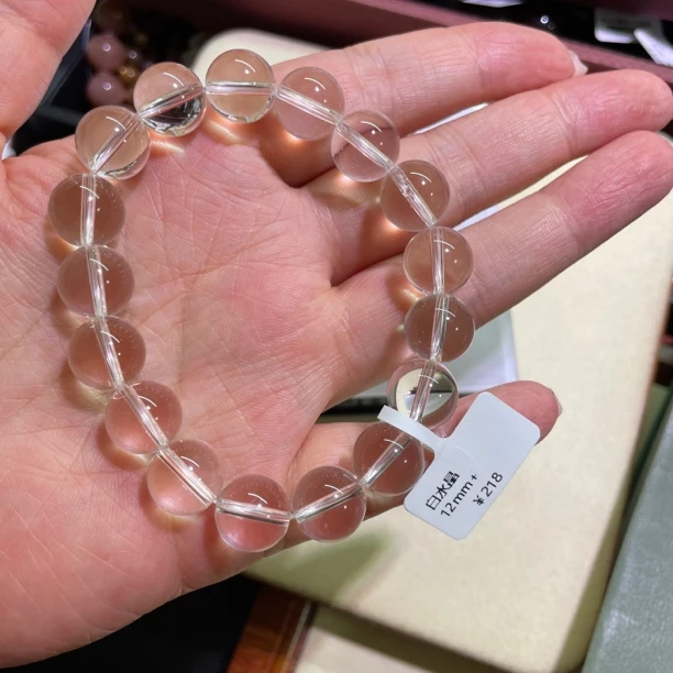 天然白水晶双A全净体12mm