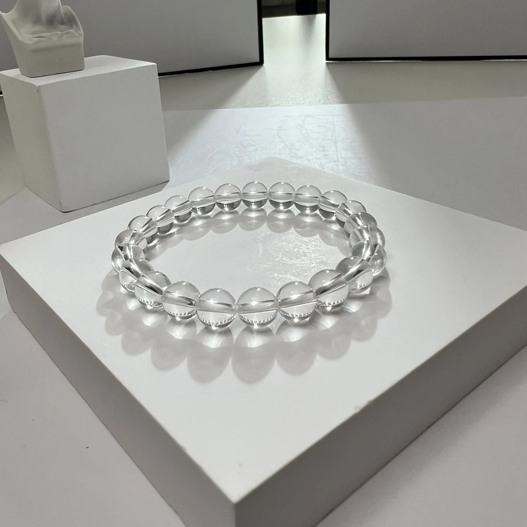 天然单A净体水晶单圈手串7