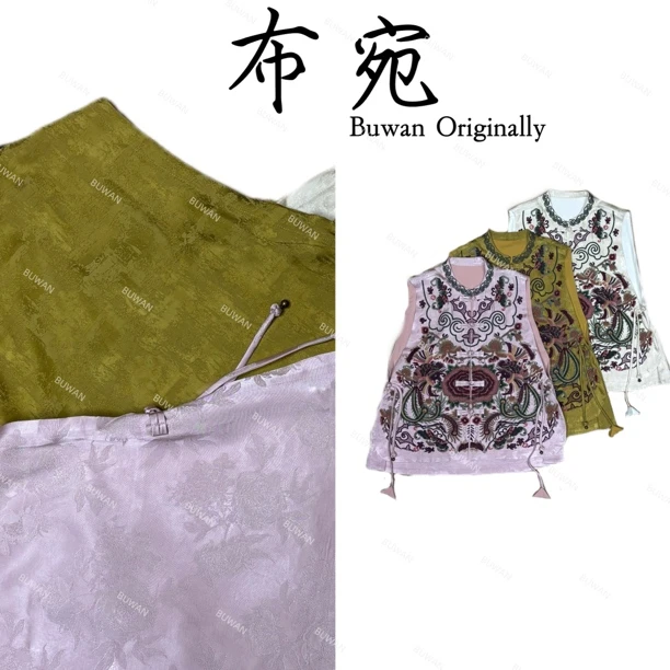 （凤韵2）高货新中国风马甲民族风刺绣马夹百搭气质文艺唐装