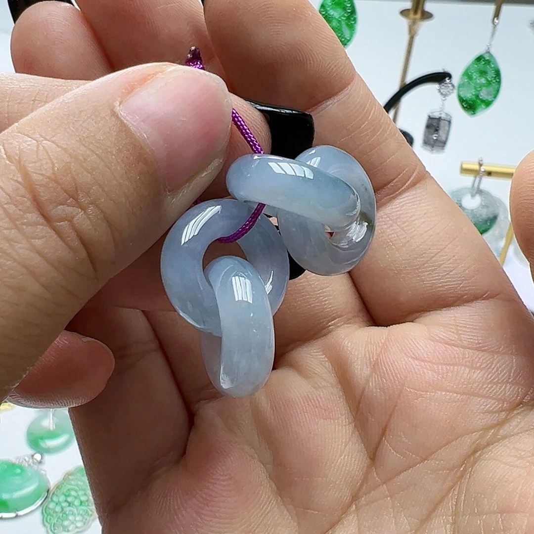 未镶嵌翡翠耳饰落****l天然缅甸A货翡翠
