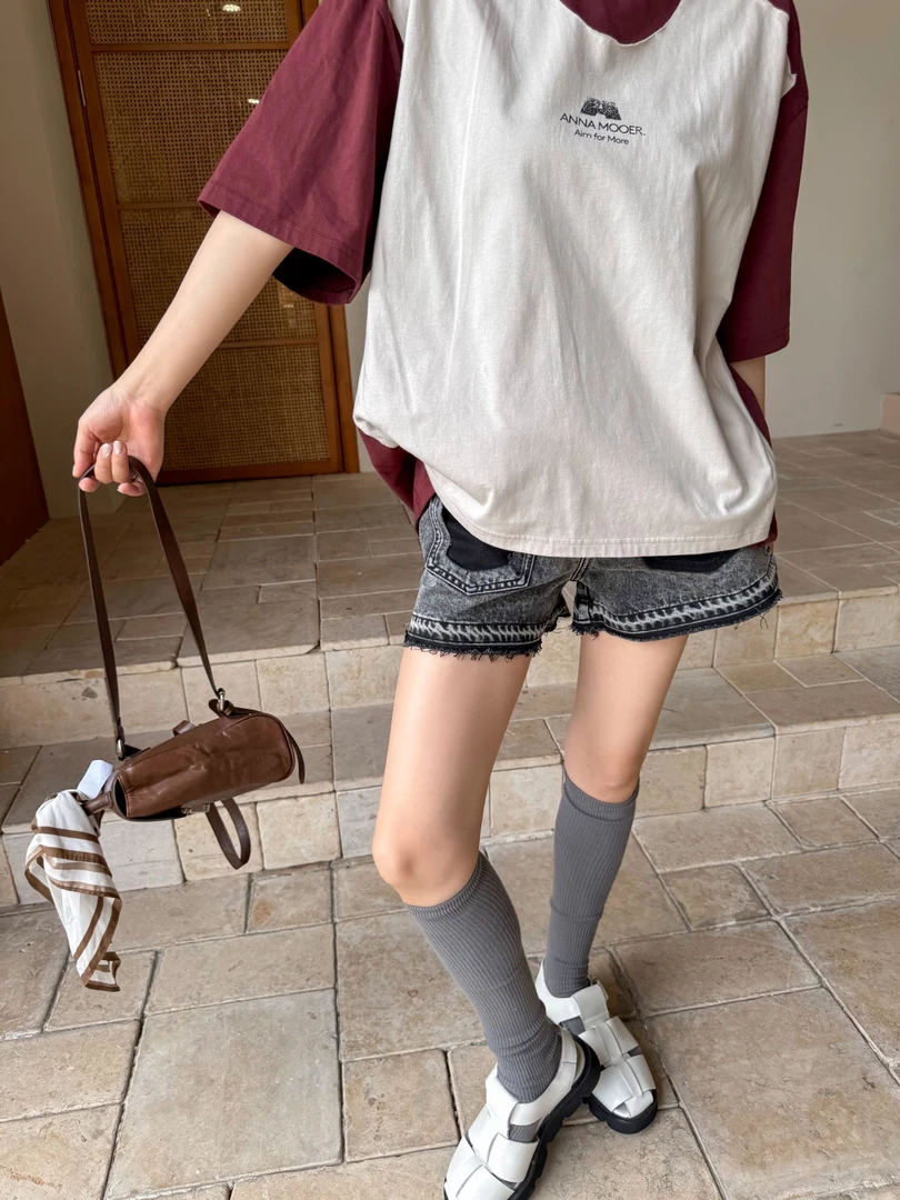 ANNAMOOER•设计师品牌拼接T恤假两件AM74Z23-25