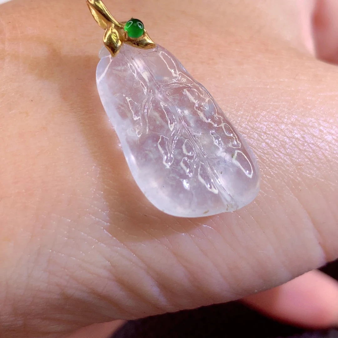 定制翡翠18K金镶嵌翡翠