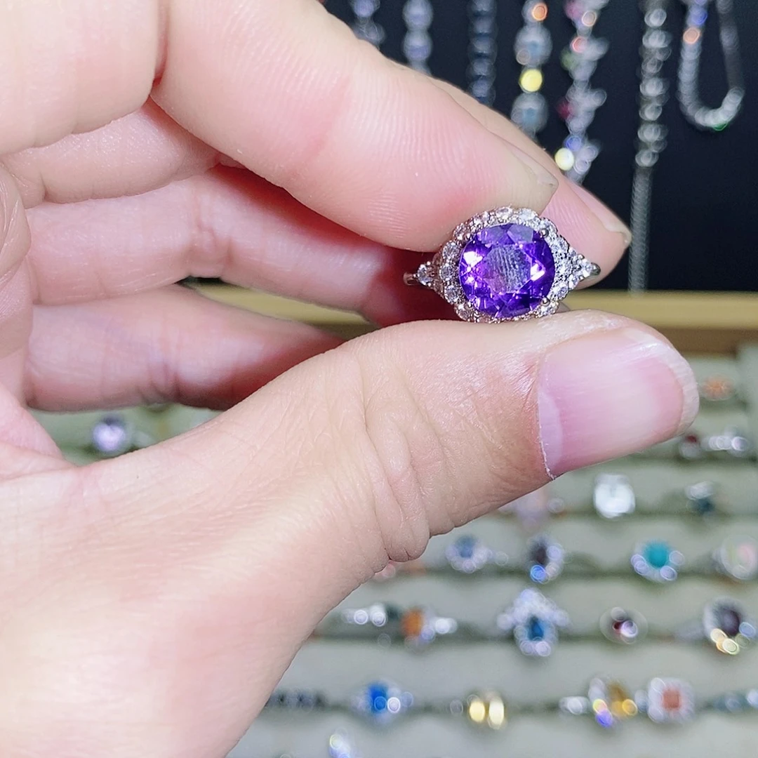 未镶嵌戒指紫晶1559