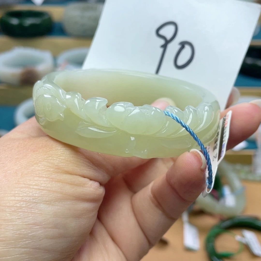 未镶嵌手镯和田玉圈口55