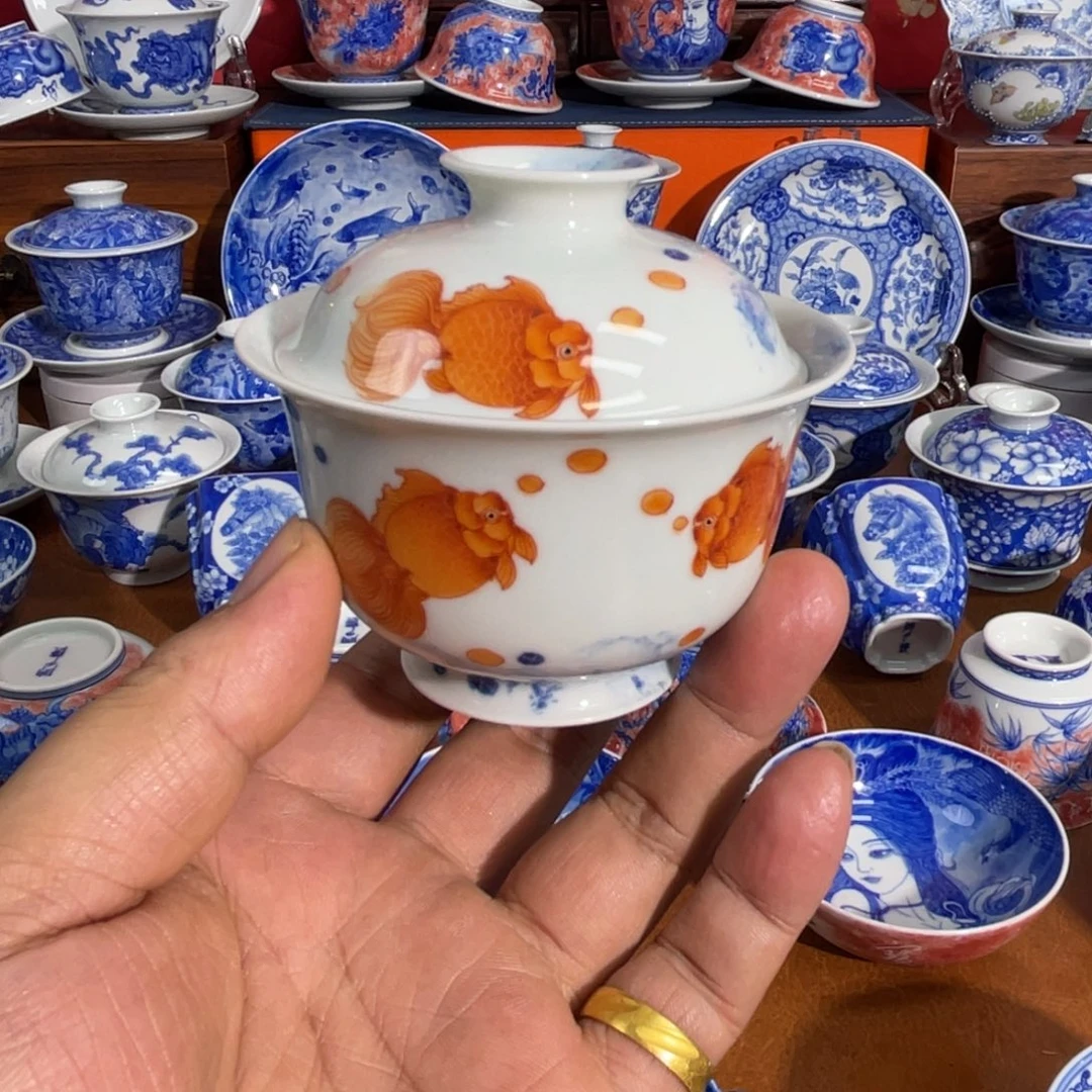 （隐艺堂）  金玉满堂盖碗