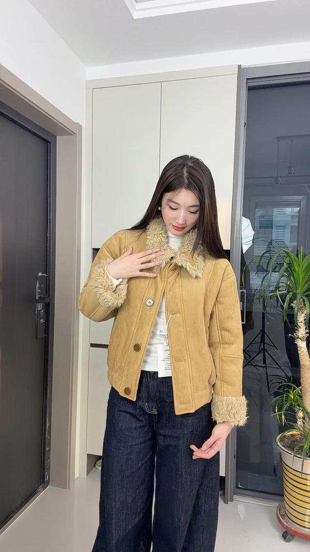 【冬日暖咖】松弛周末高级感环保毛毛外套