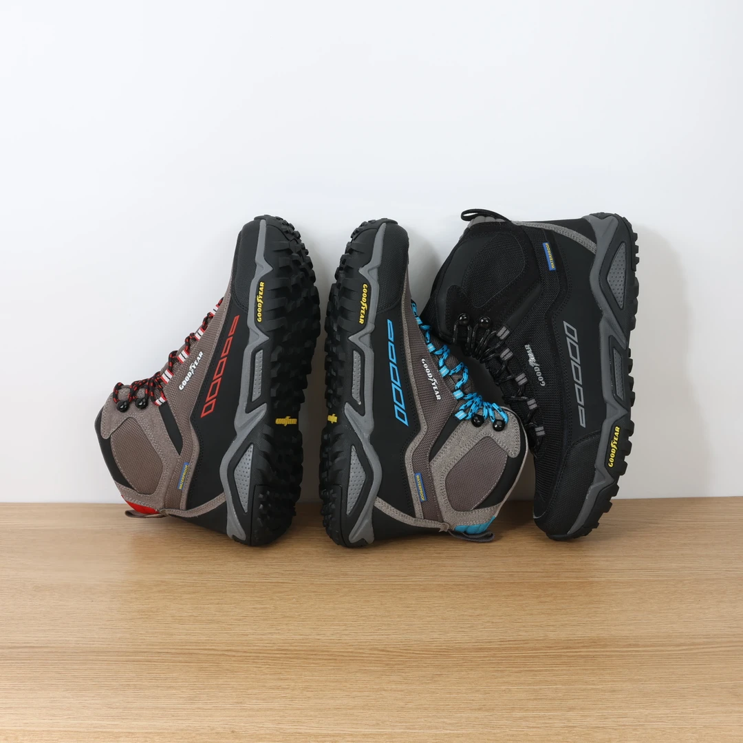 01045 中帮绒皮防水防滑徒步鞋秋冬户外登山鞋男女通用